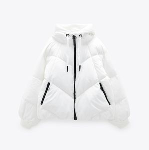 NWT ZARA Water Repellent Puffer Jacker White XS